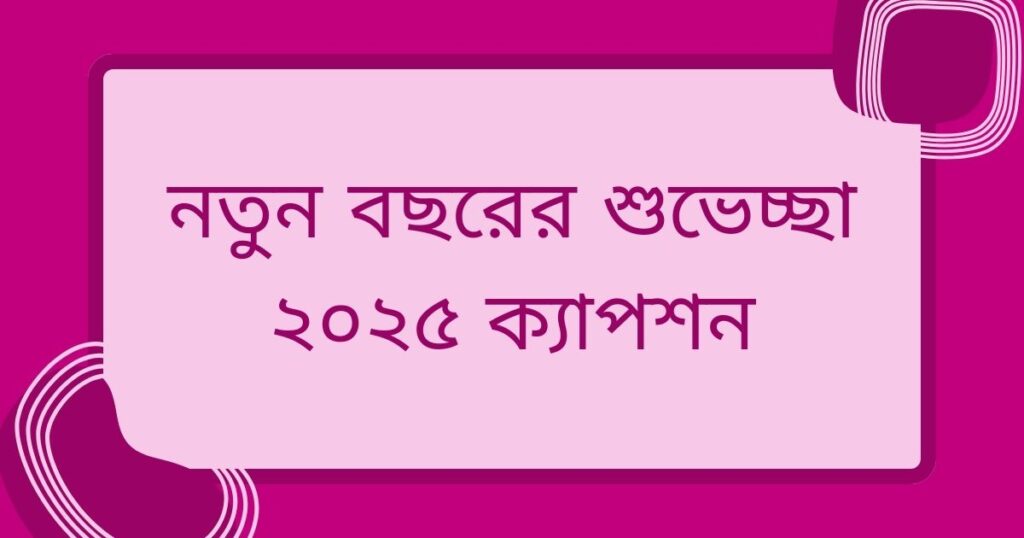 নতুন বছরের শুভেচ্ছা ২০২৫ ক্যাপশন