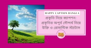 প্রকৃতি নিয়ে ক্যাপশন