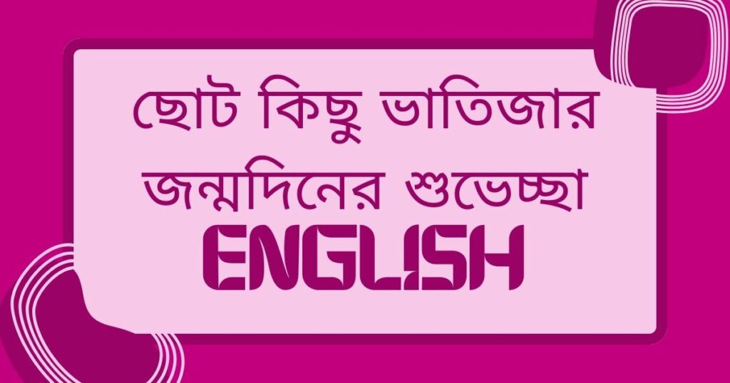 ভাতিজার জন্মদিনের শুভেচ্ছা